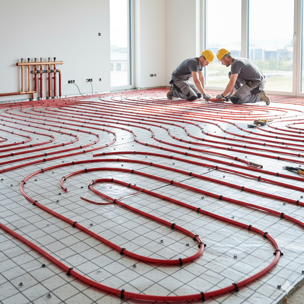 Fußbodenheizung spülen